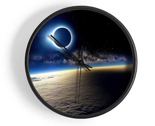 Solar Eclipse From Space Clock - Wallart-Direct UK