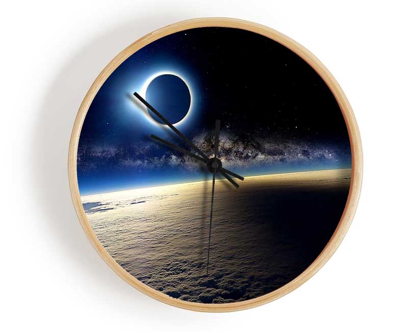 Solar Eclipse From Space Clock - Wallart-Direct UK