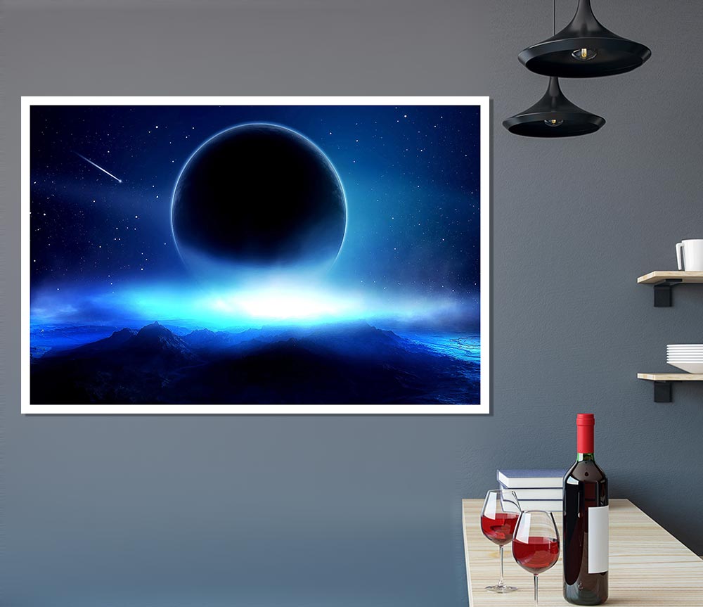 Universe From The Blue Planet Print Poster Wall Art