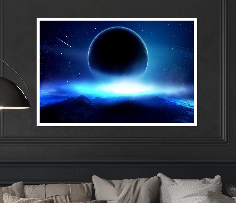 Universe From The Blue Planet Print Poster Wall Art