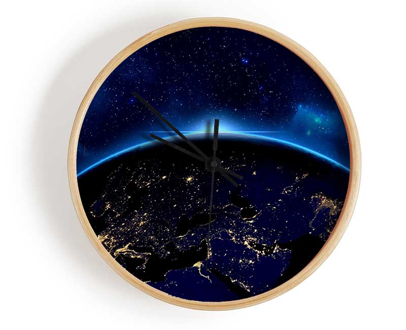 Blue Space Clock - Wallart-Direct UK