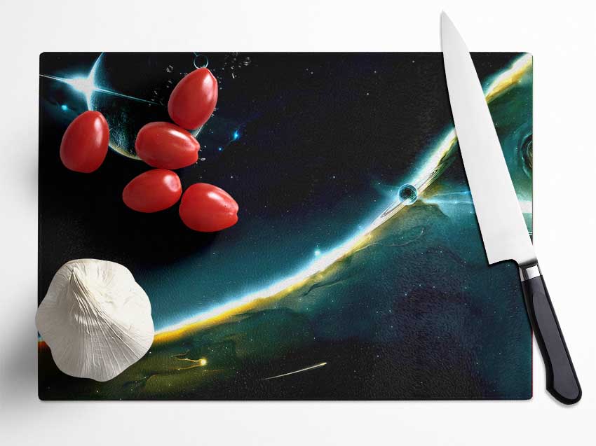 Planet Fun Glass Chopping Board