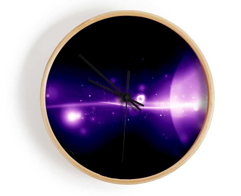 Purple Galaxy Clock - Wallart-Direct UK