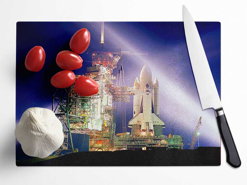 Space Shuttle Glass Chopping Board