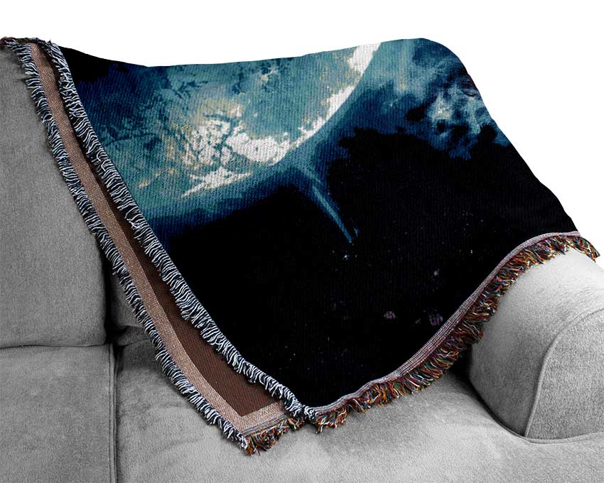 Hot And Cold Galaxies Woven Blanket