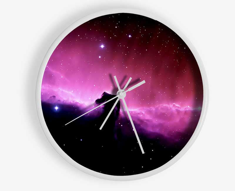 Pink Horsehead Nebula Clock - Wallart-Direct UK