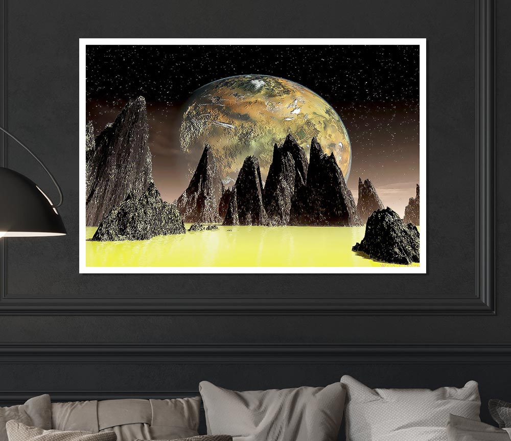 Life On A Distant Planet Print Poster Wall Art