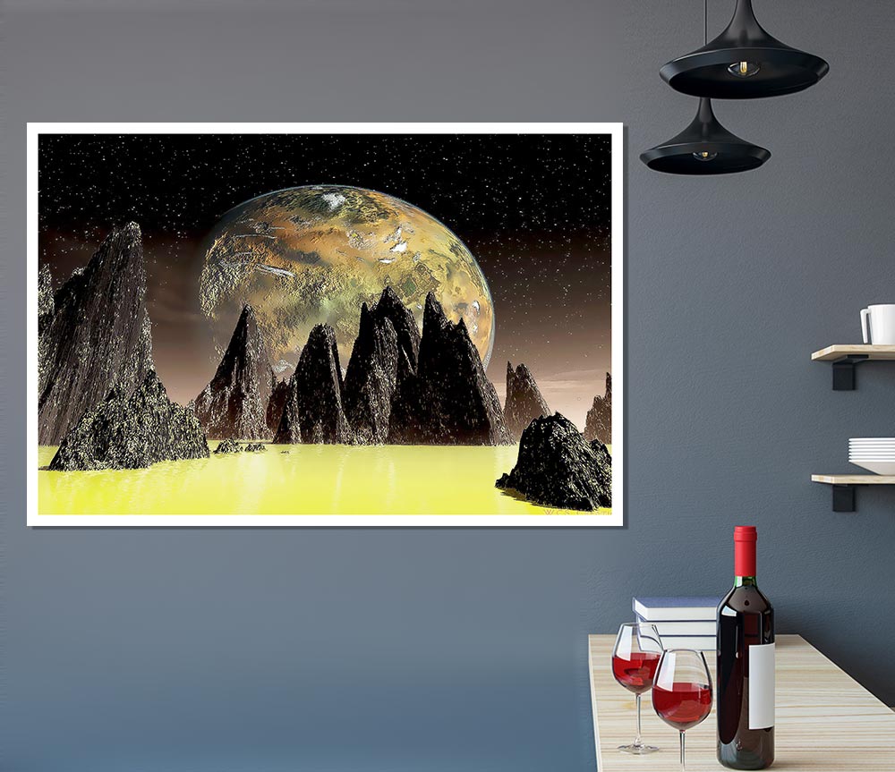 Life On A Distant Planet Print Poster Wall Art