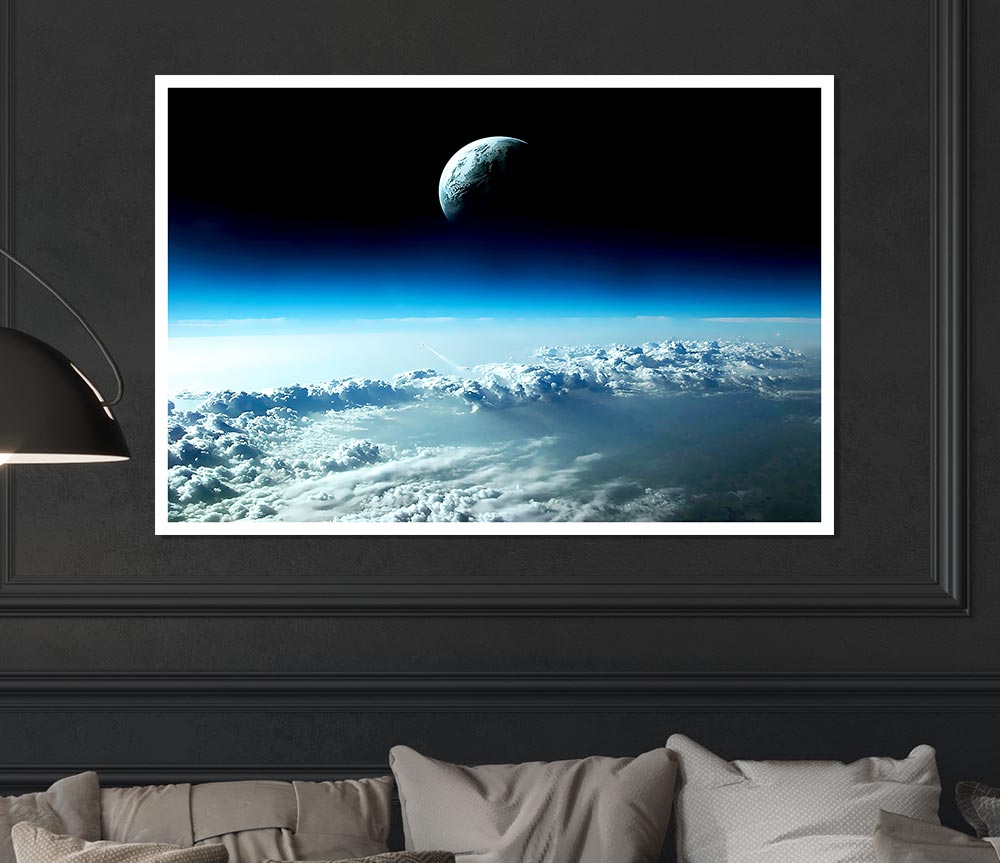 Earth From Space Print Poster Wall Art