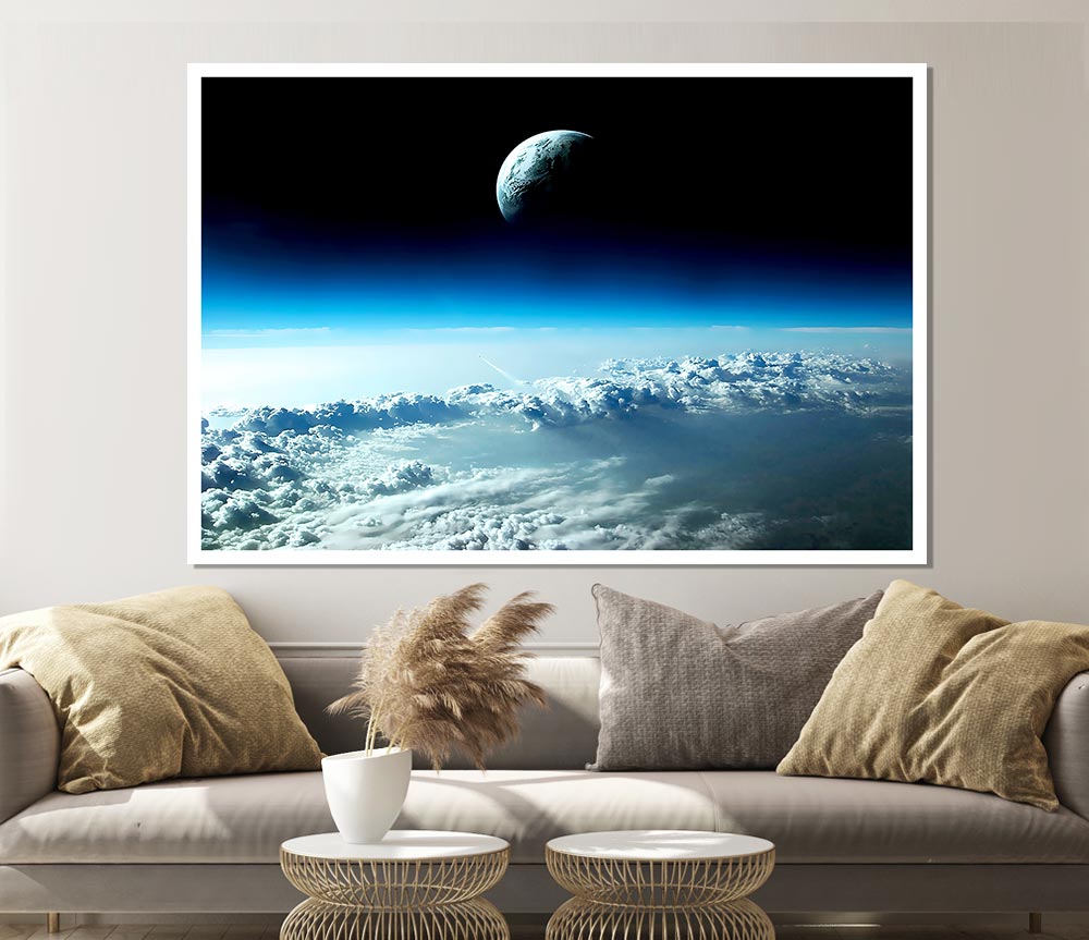 Earth From Space Print Poster Wall Art