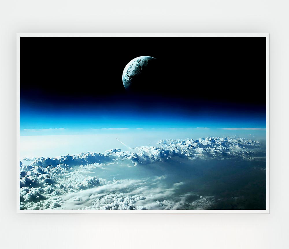 Earth From Space Print Poster Wall Art