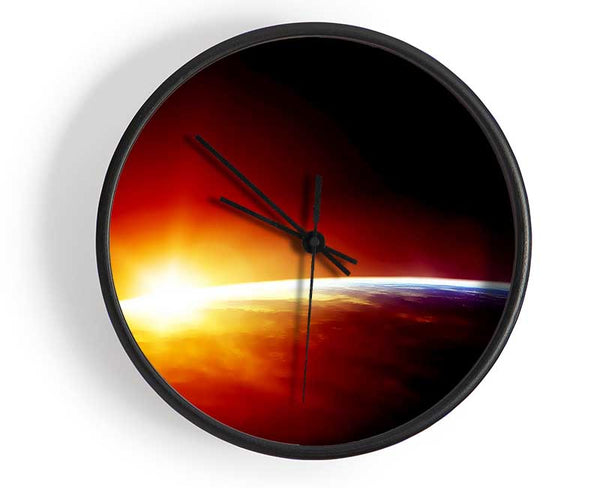 Sun Over Planet Earth Clock - Wallart-Direct UK