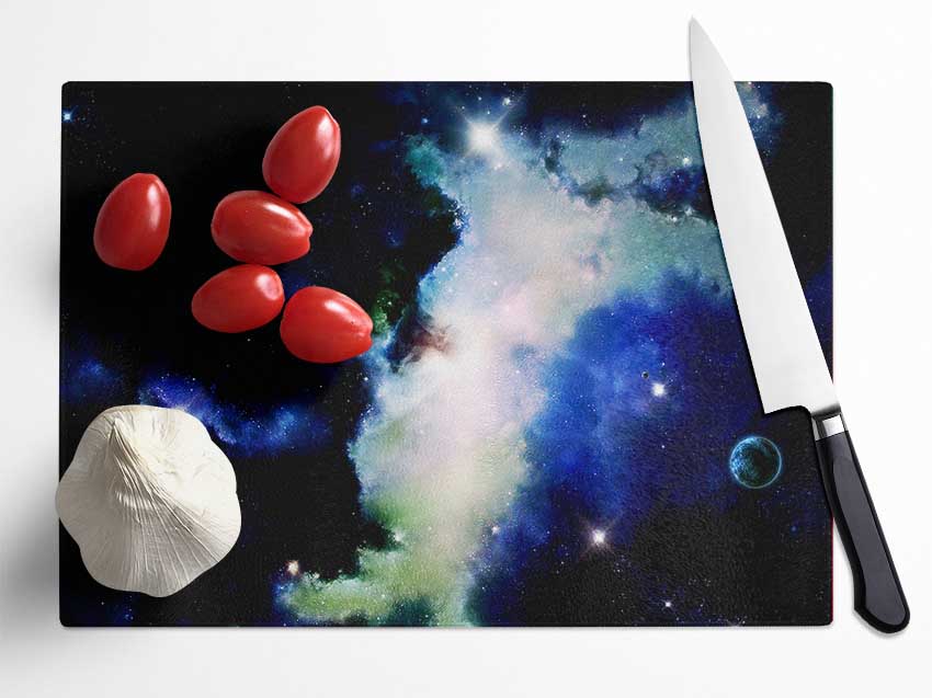 Planet Constellation Glass Chopping Board