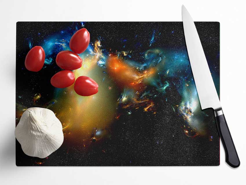 Universe Beauty Glass Chopping Board