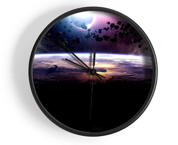 Asteroids Eclipse Clock - Wallart-Direct UK