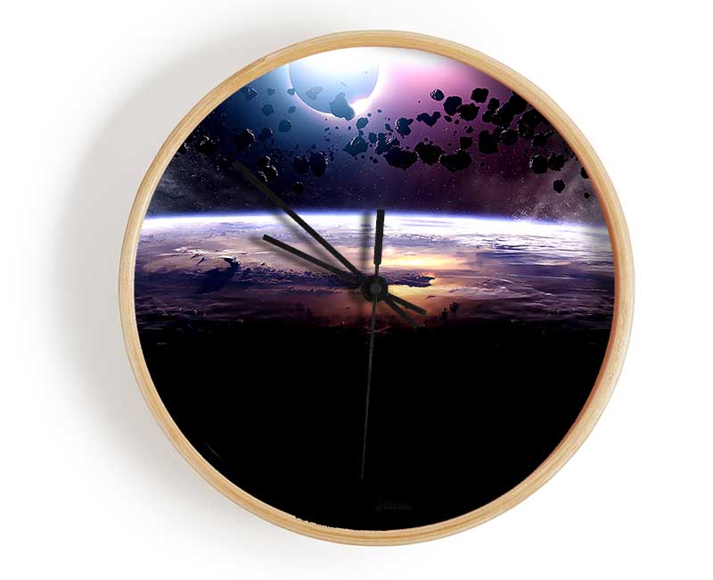 Asteroids Eclipse Clock - Wallart-Direct UK