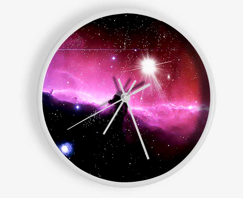 Horsehead Nebula With Shooting Stars Clock - Wallart-Direct UK