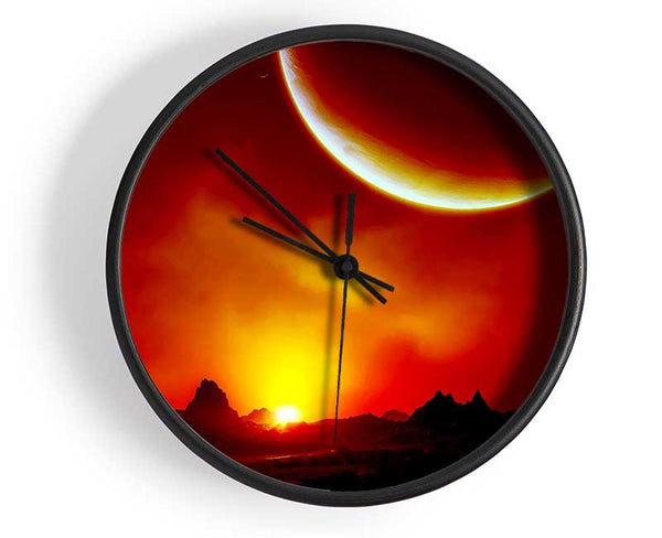 Red Sunrise On Mars Clock - Wallart-Direct UK