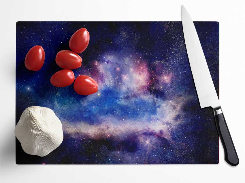 Planet Nebula Glass Chopping Board