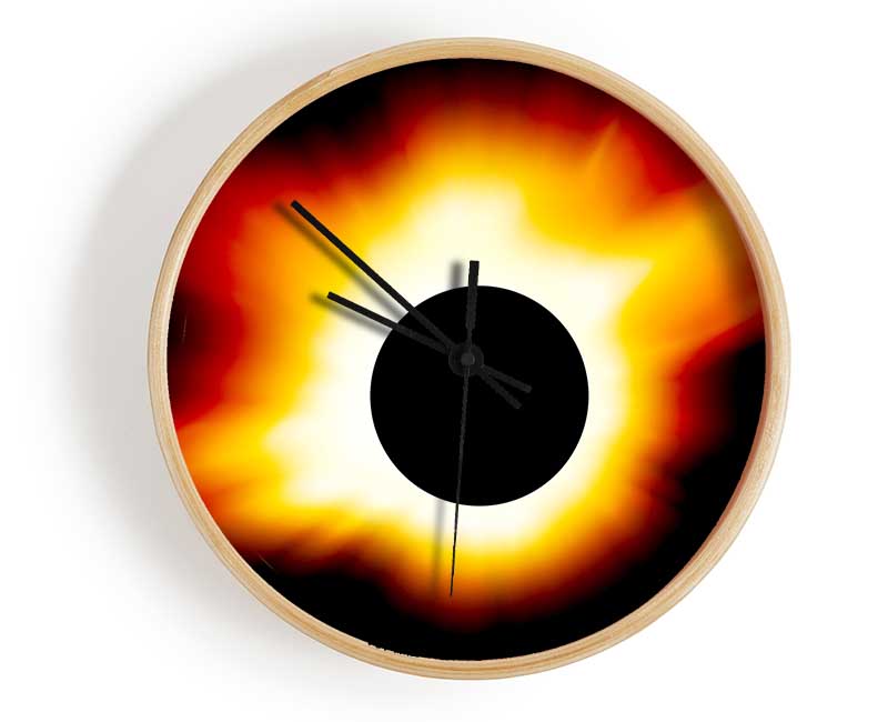 Blazing Sun Behind The Eclipse Clock - Wallart-Direct UK