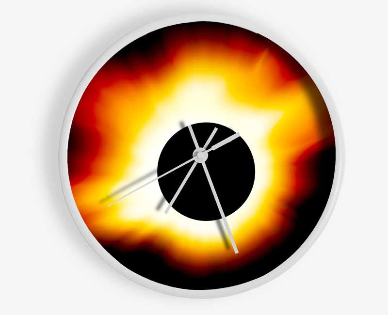 Blazing Sun Behind The Eclipse Clock - Wallart-Direct UK