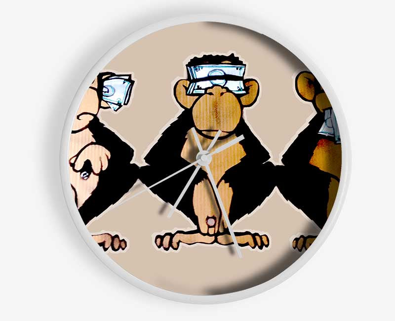 Money Monkeys Wise Clock - Wallart-Direct UK