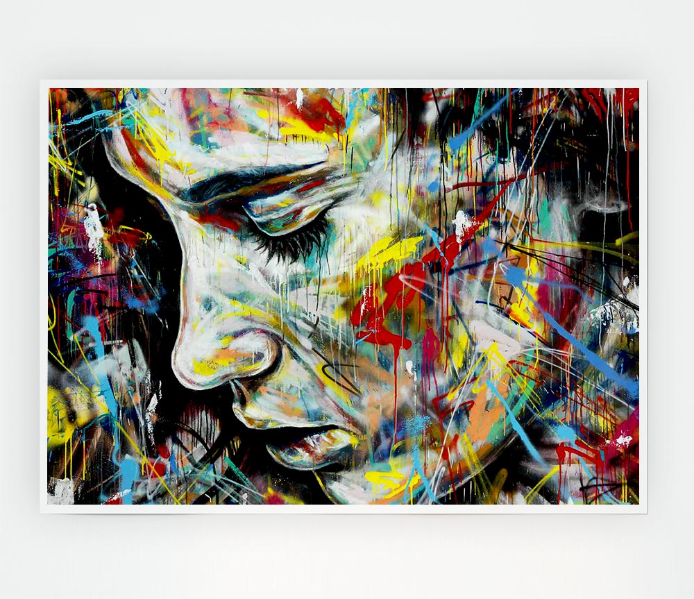 Colourful Woman Print Poster Wall Art