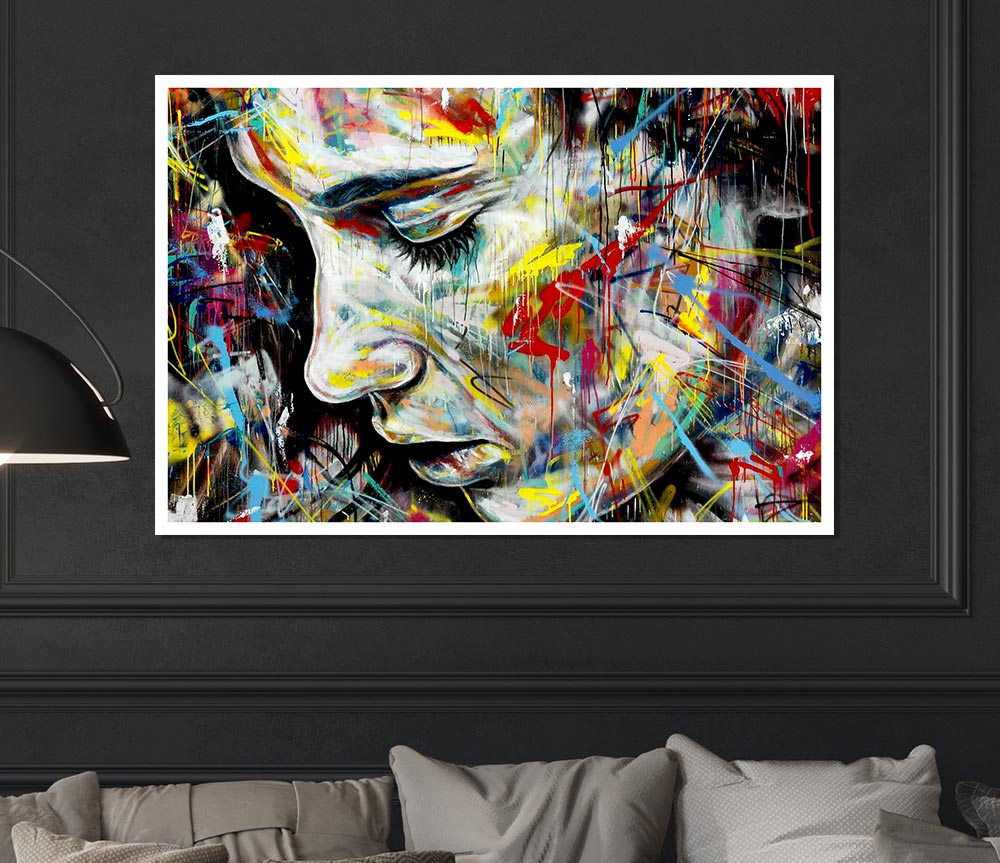 Colourful Woman Print Poster Wall Art