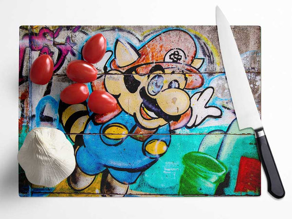 Mario Fly Glass Chopping Board