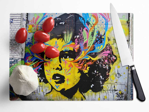 Flower Child Glass Chopping Board