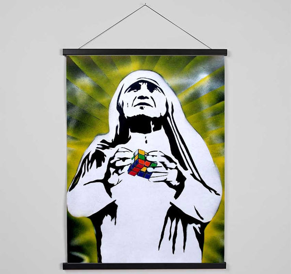 Mother Teresa Rubiks Cube Hanging Poster - Wallart-Direct UK