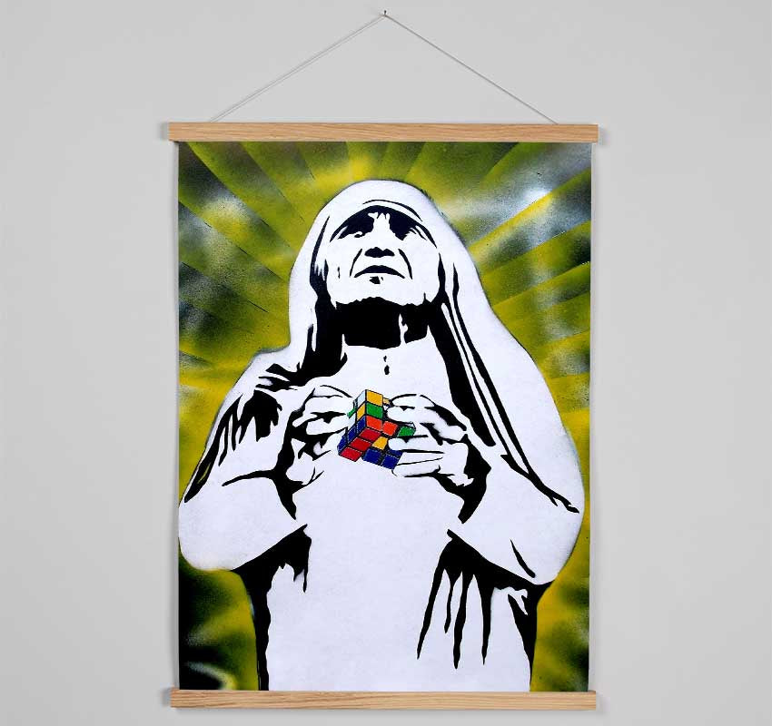 Mother Teresa Rubiks Cube Hanging Poster - Wallart-Direct UK