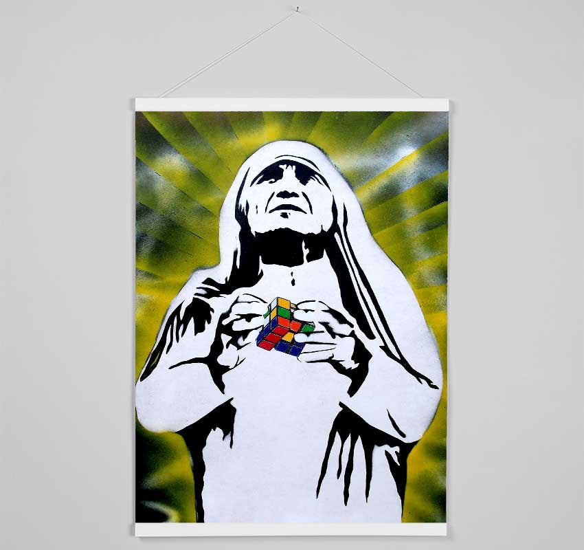 Mother Teresa Rubiks Cube Hanging Poster - Wallart-Direct UK