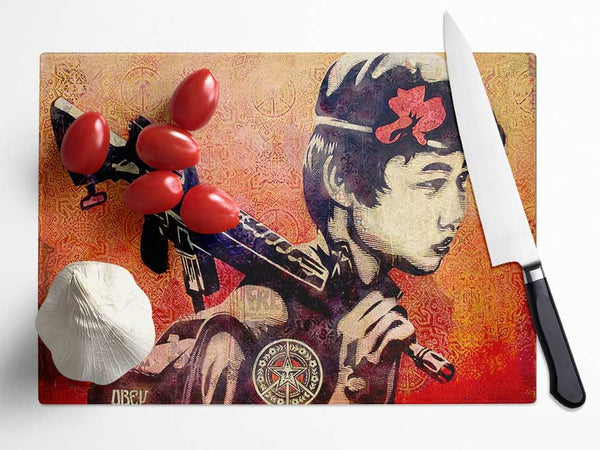 Child Soldier Glass Chopping Board