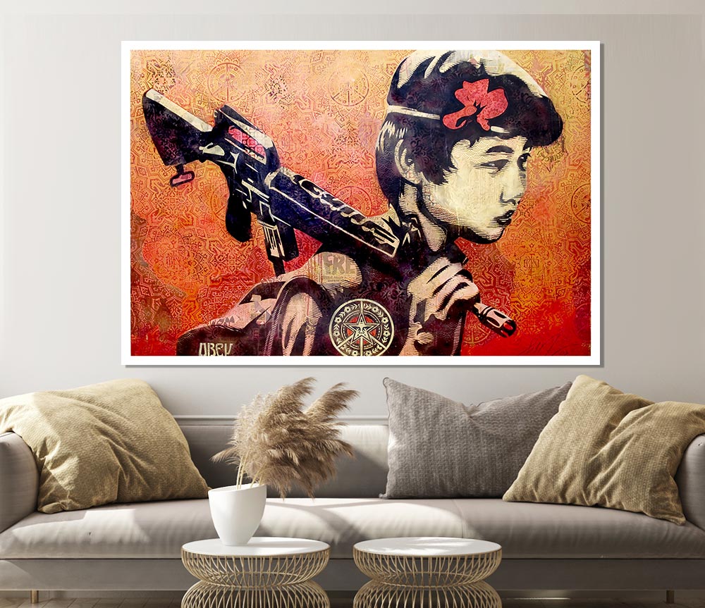 Child Soldier Print Poster Wall Art