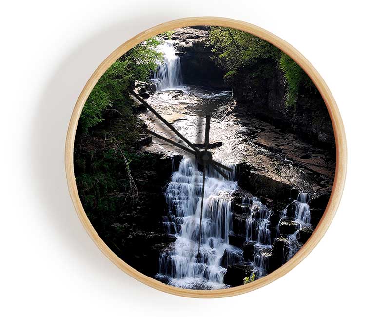 Falls Of Clyde River Clyde New Lanark South Lanarkshire Scotland Clock - Wallart-Direct UK