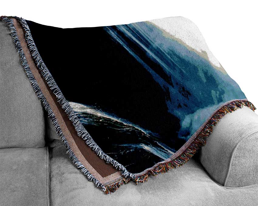 Rainbow Over Waterfall Woven Blanket