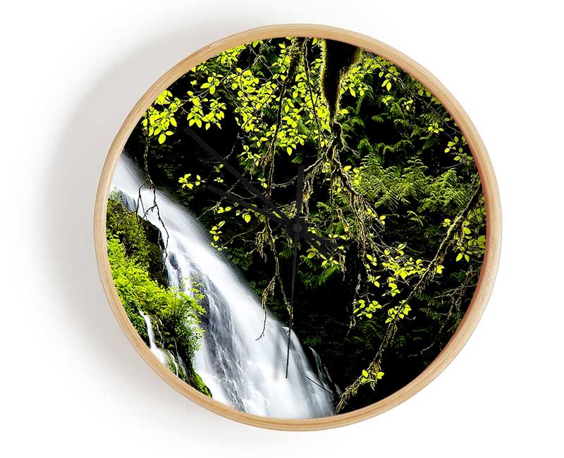 Mountain Waterfall Clock - Wallart-Direct UK