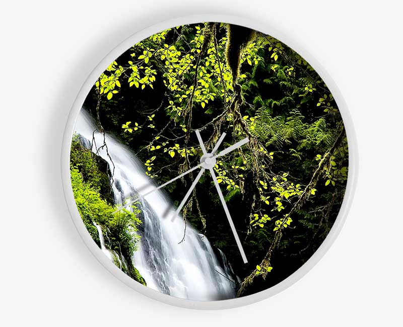 Mountain Waterfall Clock - Wallart-Direct UK