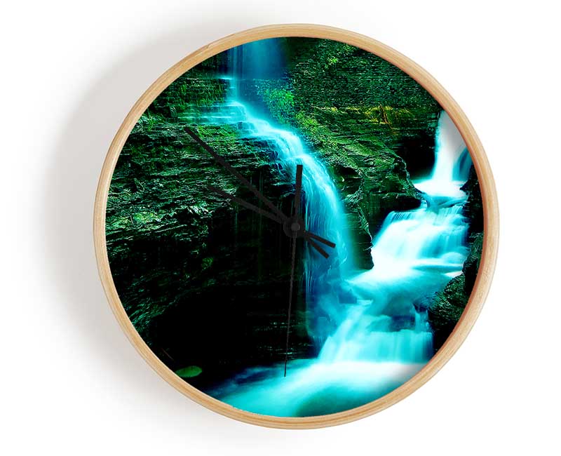 The Rock Formation Waterfall Clock - Wallart-Direct UK