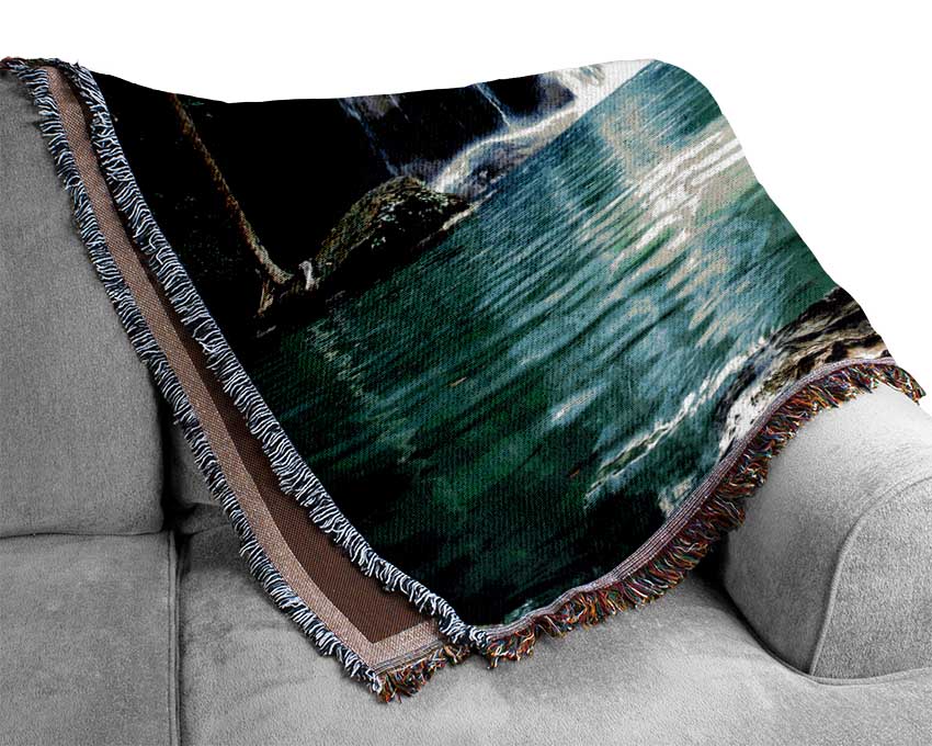 Paradise Waterfall Woven Blanket