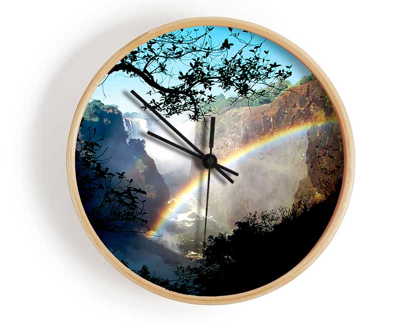 Rainbow Waterfall Clock - Wallart-Direct UK