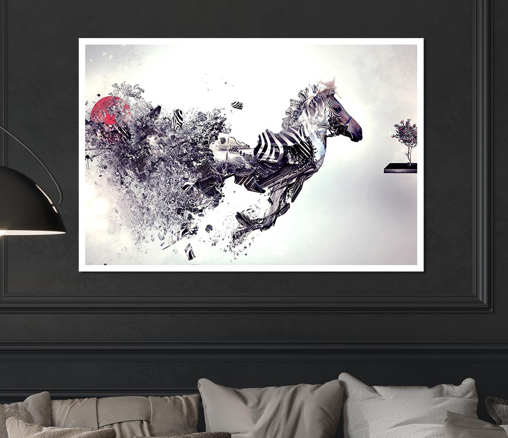 Abstract Zebra Print Poster Wall Art