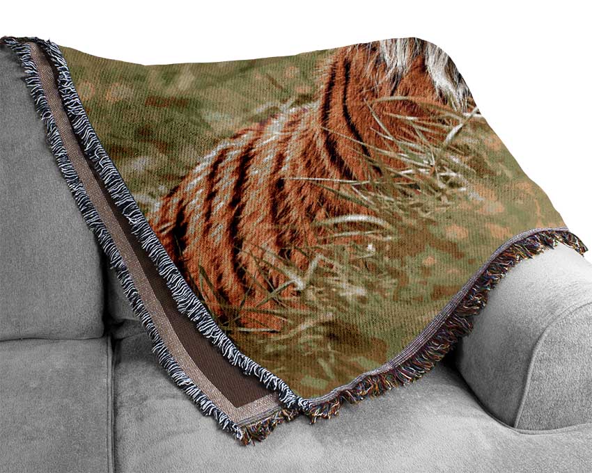 Amazing Siberian Tiger Woven Blanket