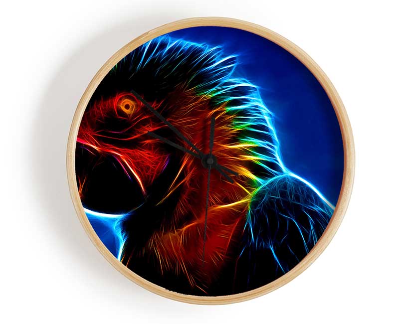 Rainbow Parrot Clock - Wallart-Direct UK