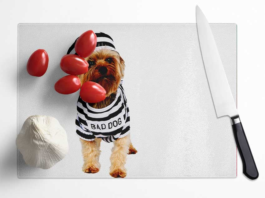 Bad Dog Glass Chopping Board