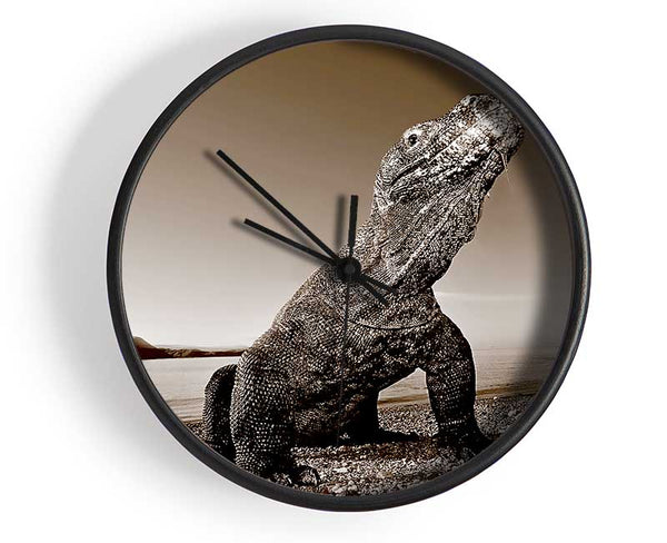 Beach Komodo Dragon Clock - Wallart-Direct UK