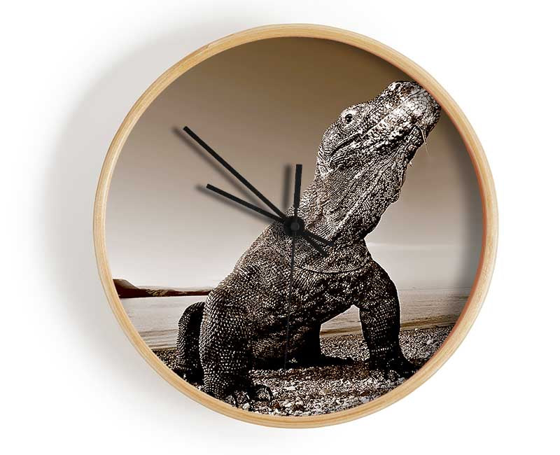 Beach Komodo Dragon Clock - Wallart-Direct UK