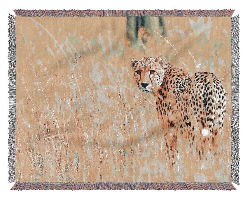 Beautiful Cheetah Woven Blanket