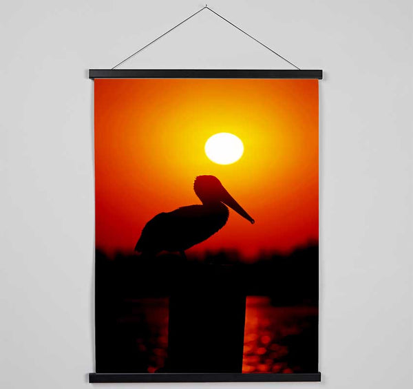 Bird At Sunset Hanging Poster - Wallart-Direct UK